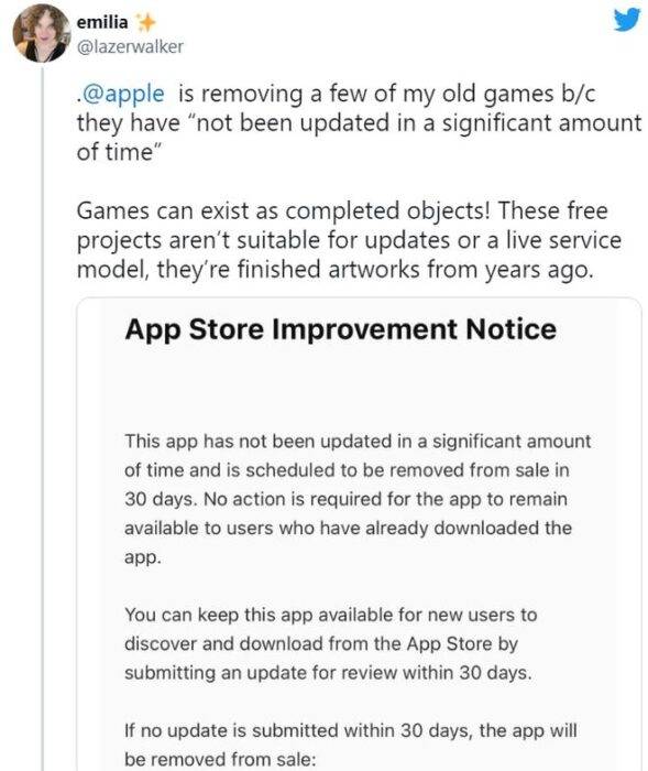 苹果 App Store 似乎正在大量删除不更新的应用