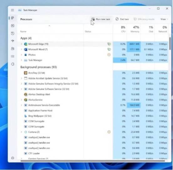 微软 Win11 全新多彩任务管理器曝光，可自定义强调色