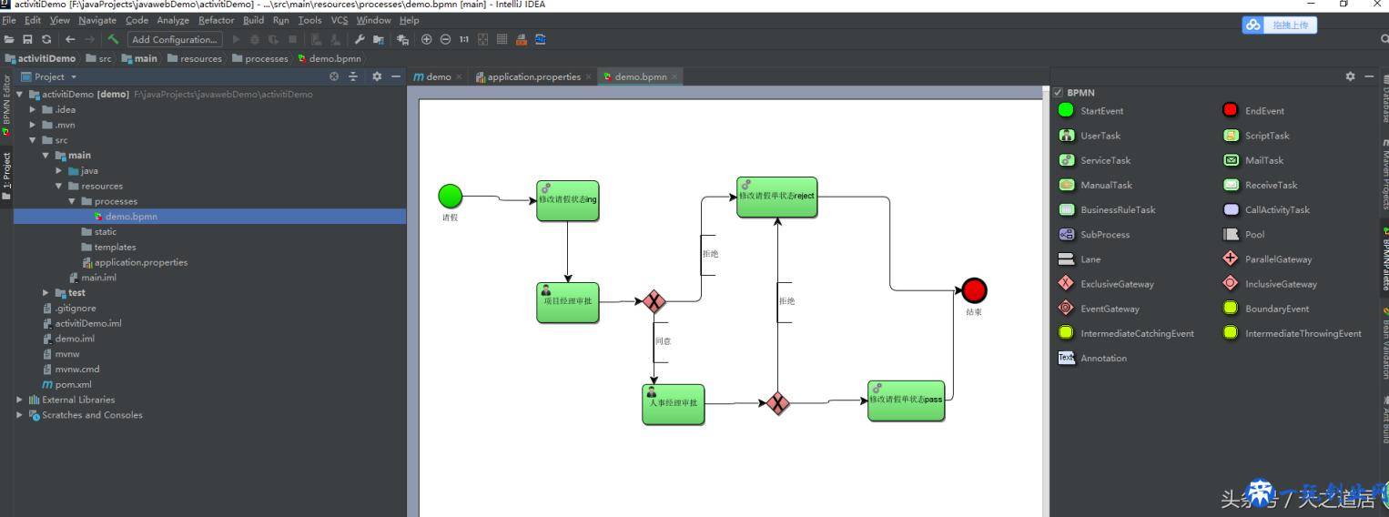 Java之道丨IDEA中安装工作流activiti并使用