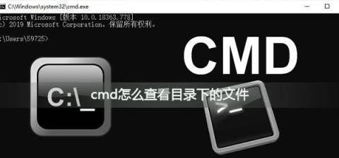 cmd怎么查看目录下的文件