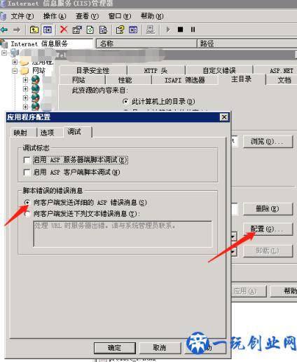 IIS建站调试过程中提示500错误，查看错误提示方法