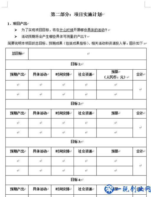 项目管理之策划书：项目策划书模板（最新）