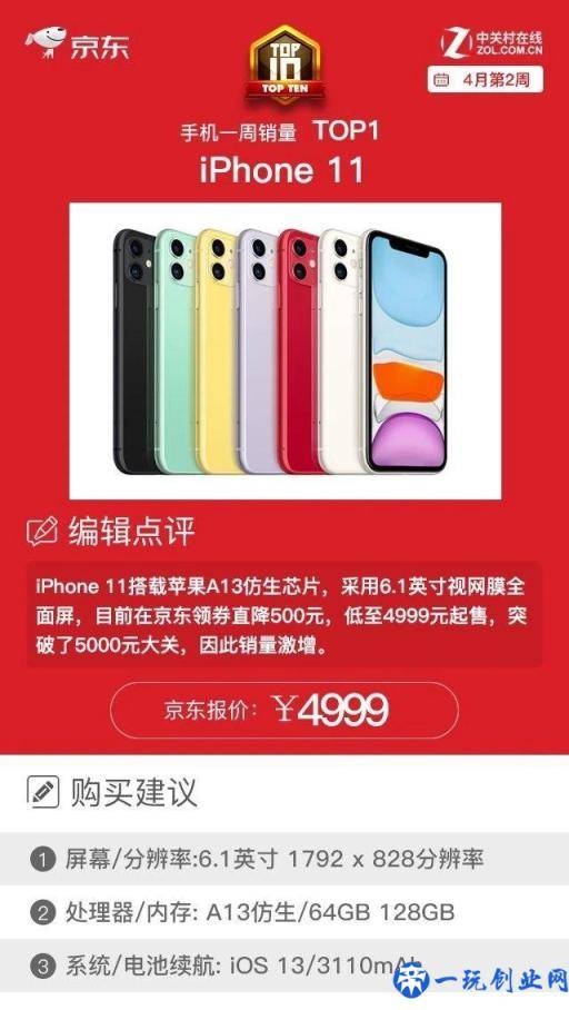 中国最受欢迎的智能手机排行榜出炉，卖的最好的十部手机