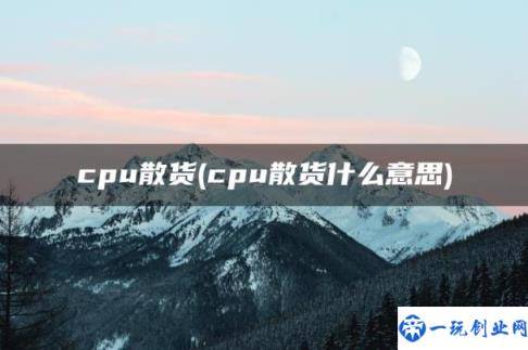 cpu散货什么意思(cpu散货)