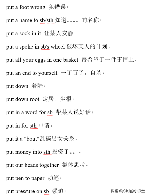 put up with后面加什么(Put的固定搭配)