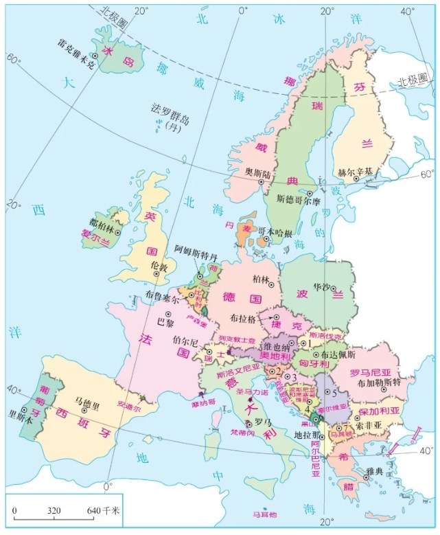 欧洲西部气候分布图(欧洲西部的主要气候类型)