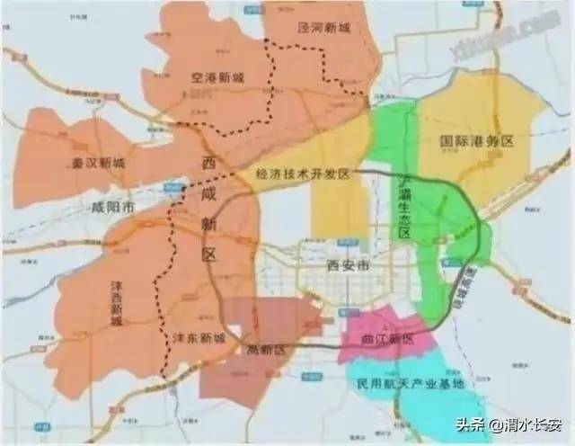 西安区域划分图2023(西安市最新城区划分图)