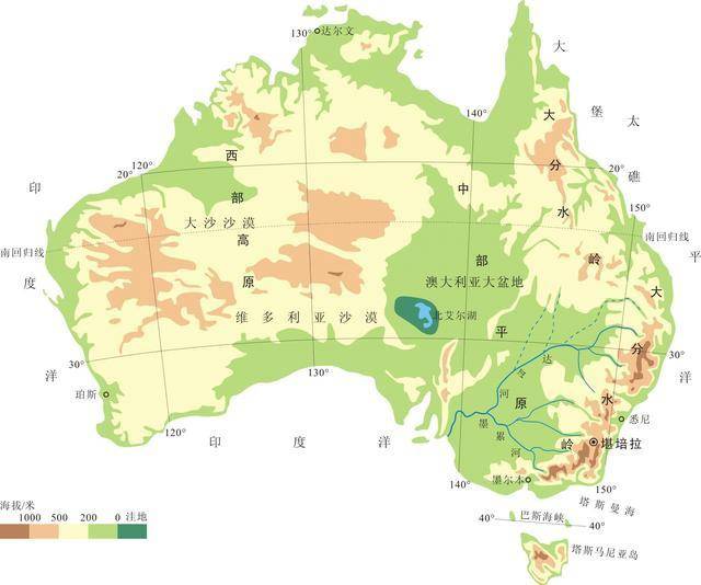 澳大利亚气候分布图(为何澳大利亚东、西岸气候不同)