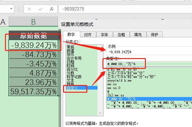 以万元为单位的数字应该怎么写(以万为单位保留2位小数怎么设置)