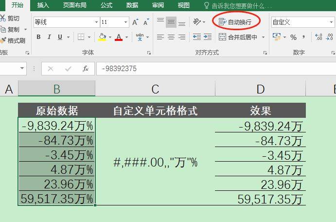 以万元为单位的数字应该怎么写(以万为单位保留2位小数怎么设置)