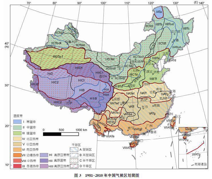 气候带的分布图高清(中国气候带的分布图)