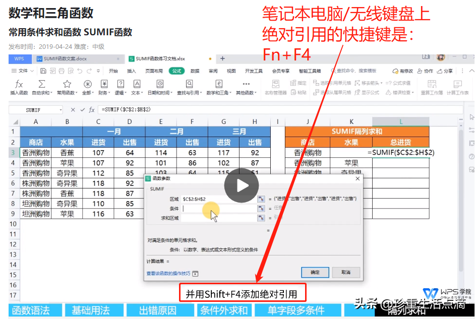 excel绝对引用f4没反应怎么办(为什么按f4没有绝对引用)