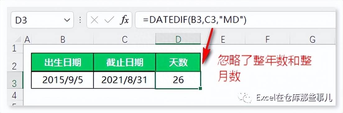 datedif函数找不到怎么办(隐蔽实用的DATEDIF函数)