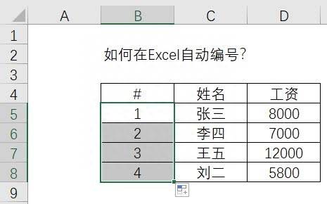 excel自动编号的图标选项在哪里(Excel中如何给表格设置自动编号)