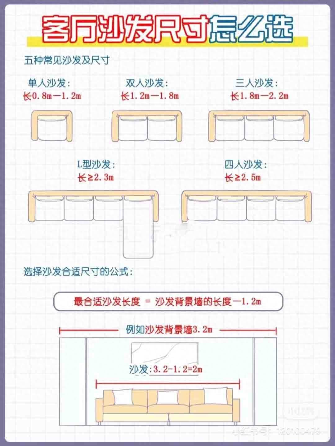 沙发宽度标准尺寸图(客厅如何选择合适沙发尺寸)