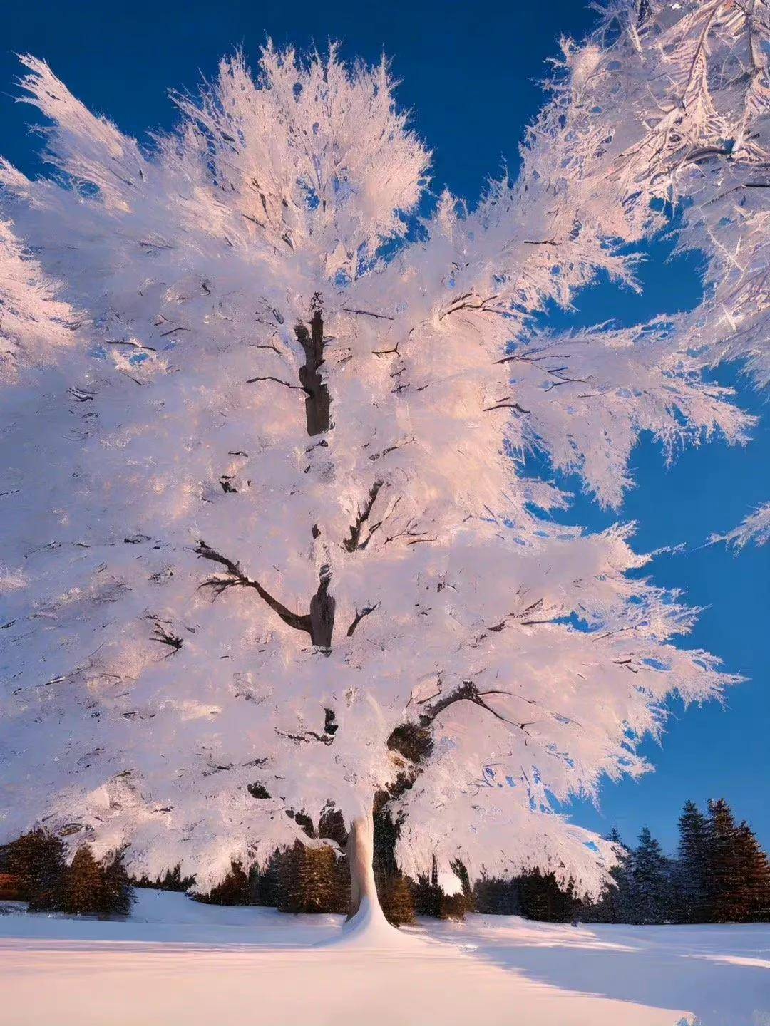 雪景高清唯美素材(唯美雪景背景图)