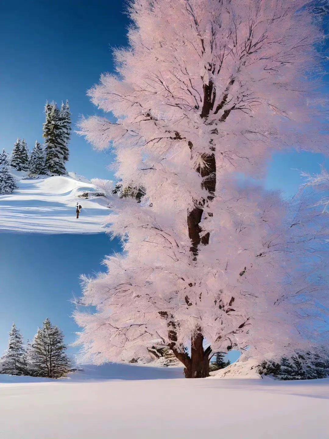 雪景高清唯美素材(唯美雪景背景图)