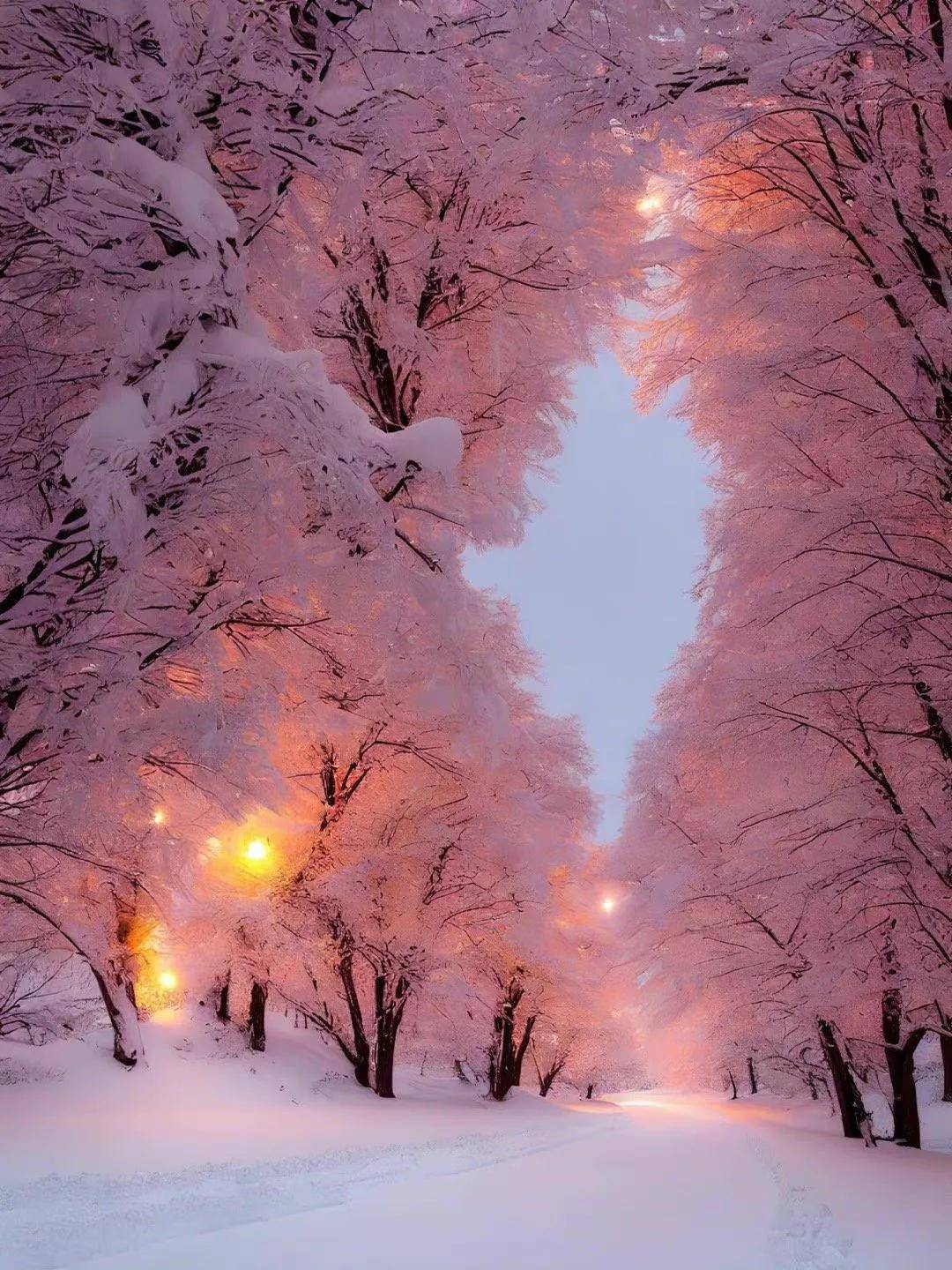 雪景高清唯美素材(唯美雪景背景图)